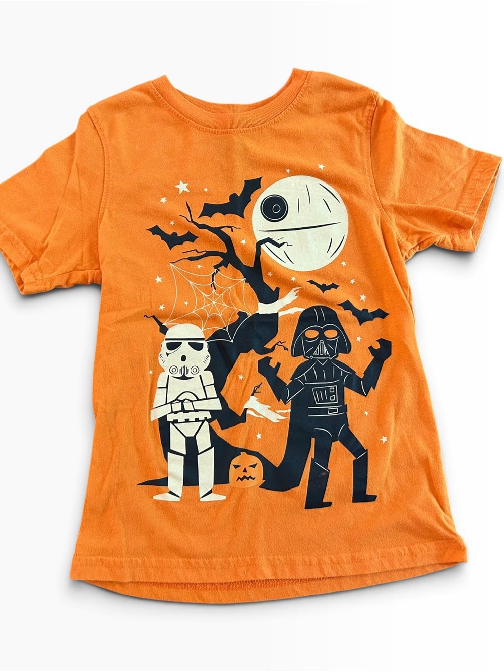 Star Wars Boys Halloween Darth Vader Orange Shirt 6/7